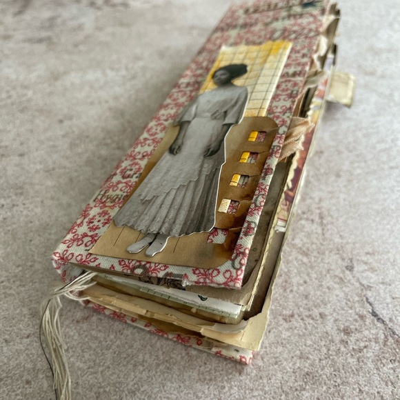 Tall Slim Junk Journal handmade distressed - Picture 10 of 10